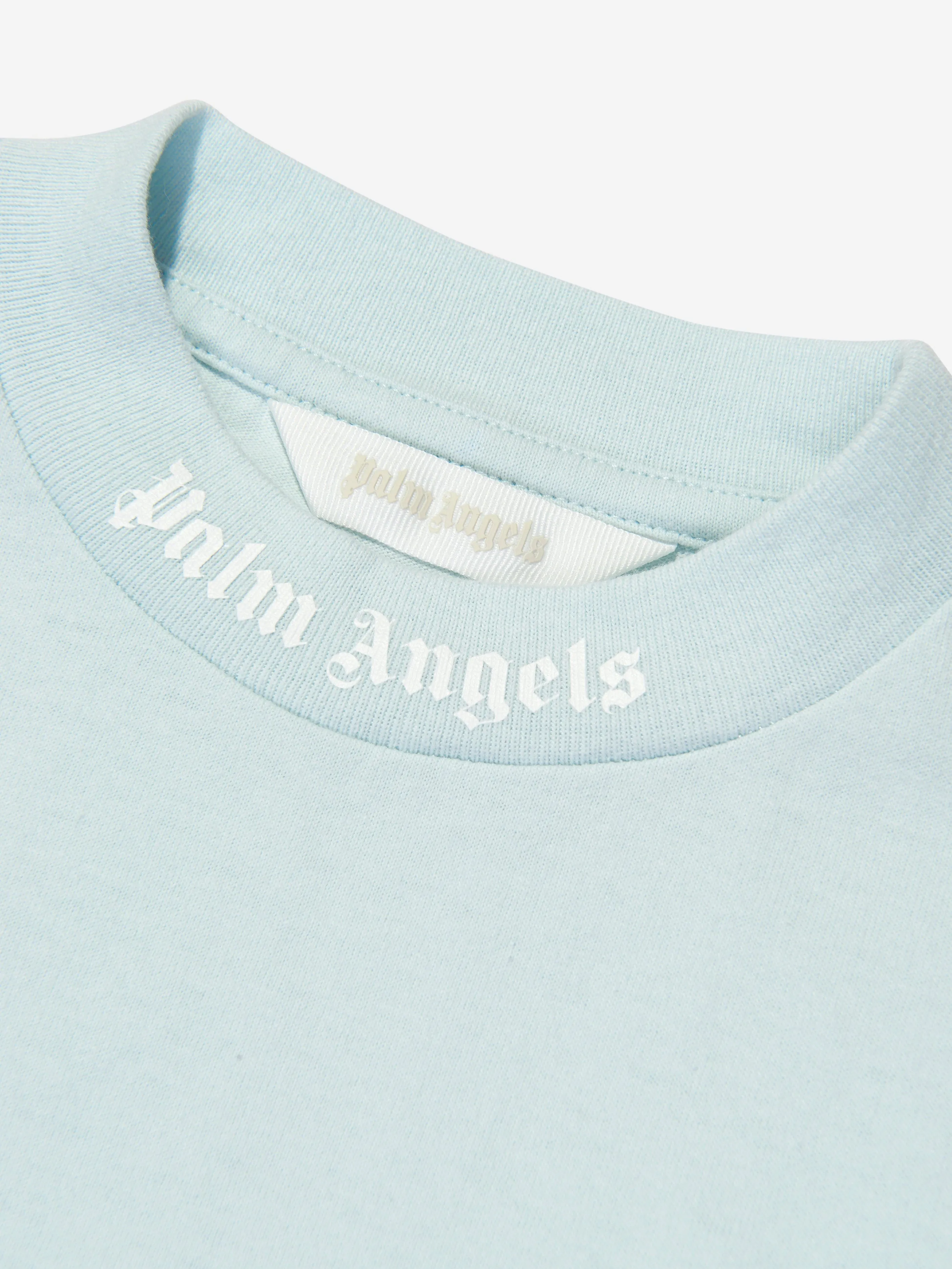 Palm Angels Boys Classic Overlogo T-Shirt in Blue