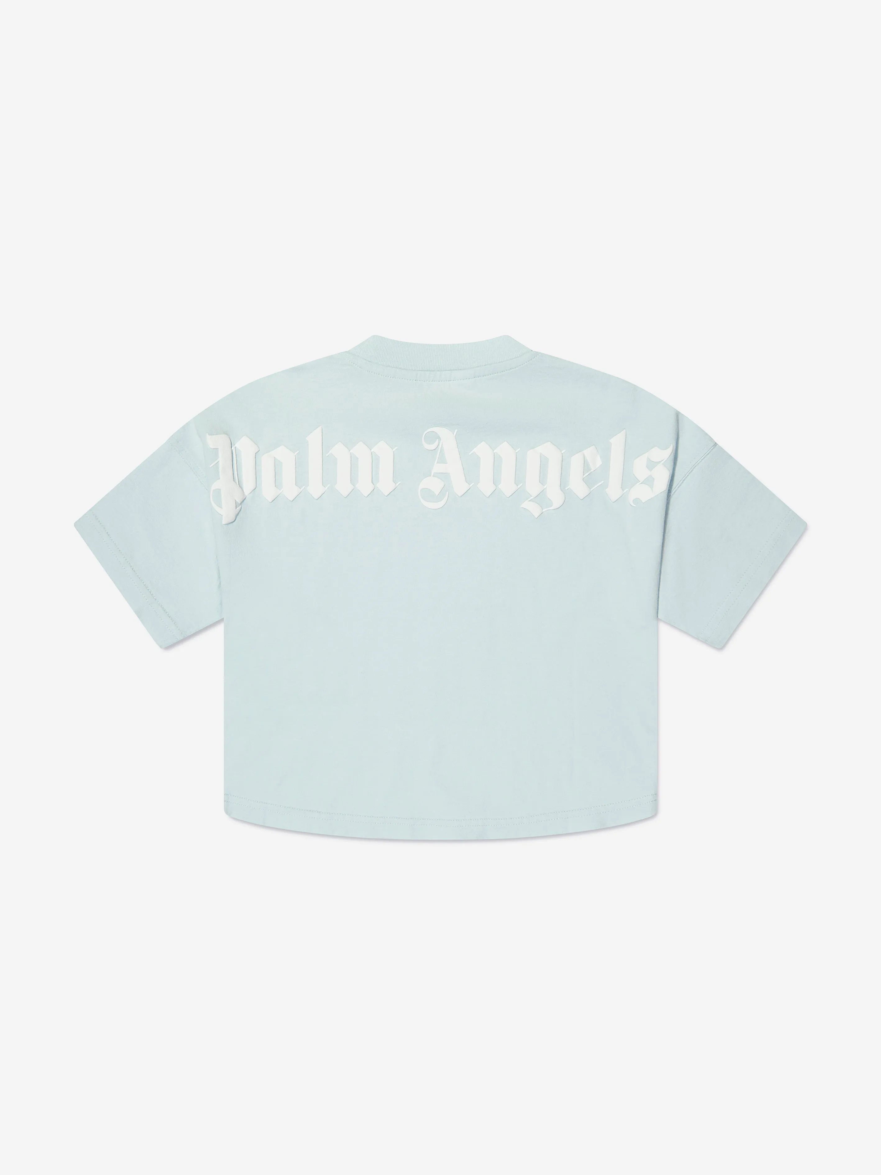 Palm Angels Boys Classic Overlogo T-Shirt in Blue