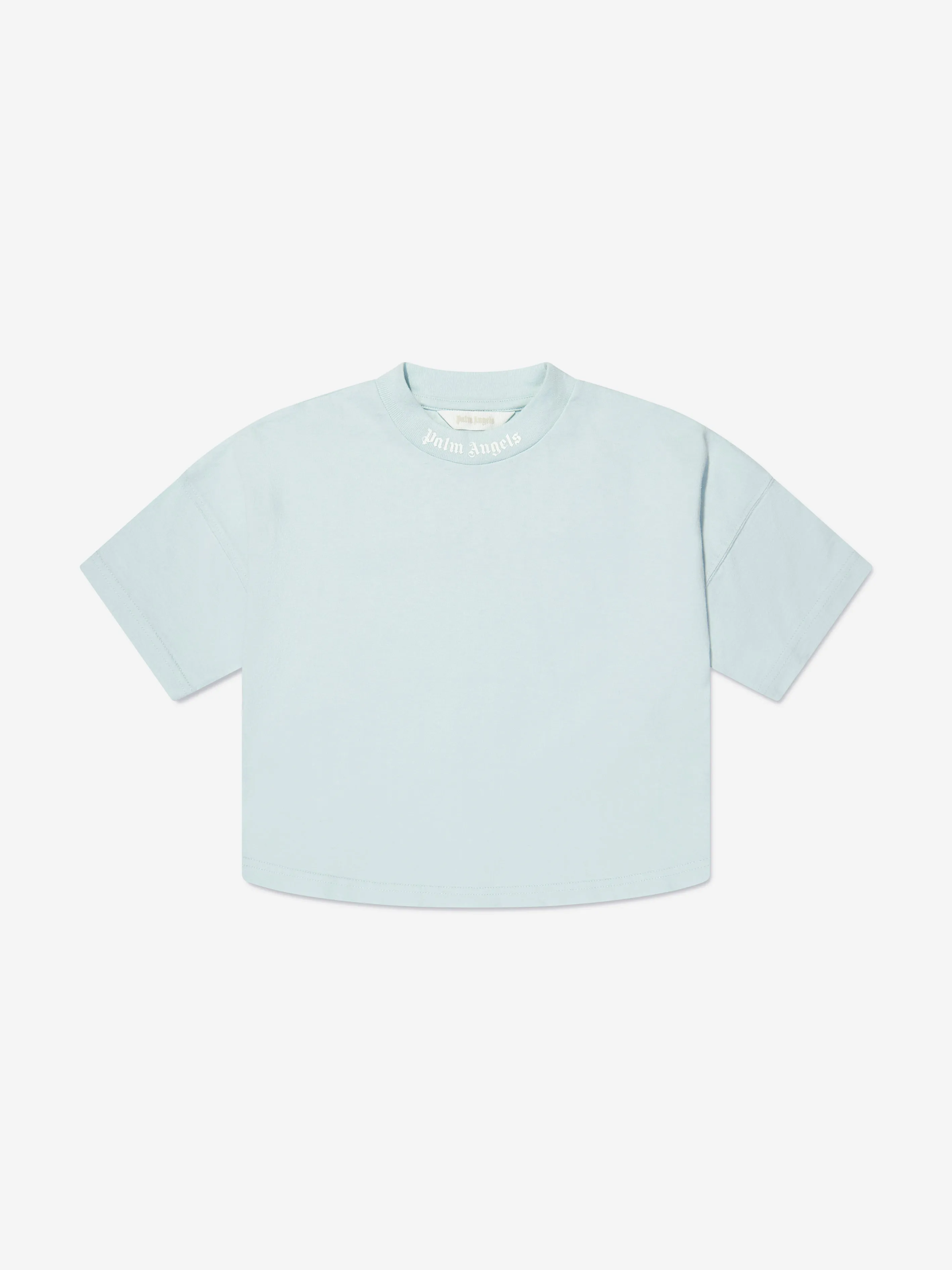 Palm Angels Boys Classic Overlogo T-Shirt in Blue