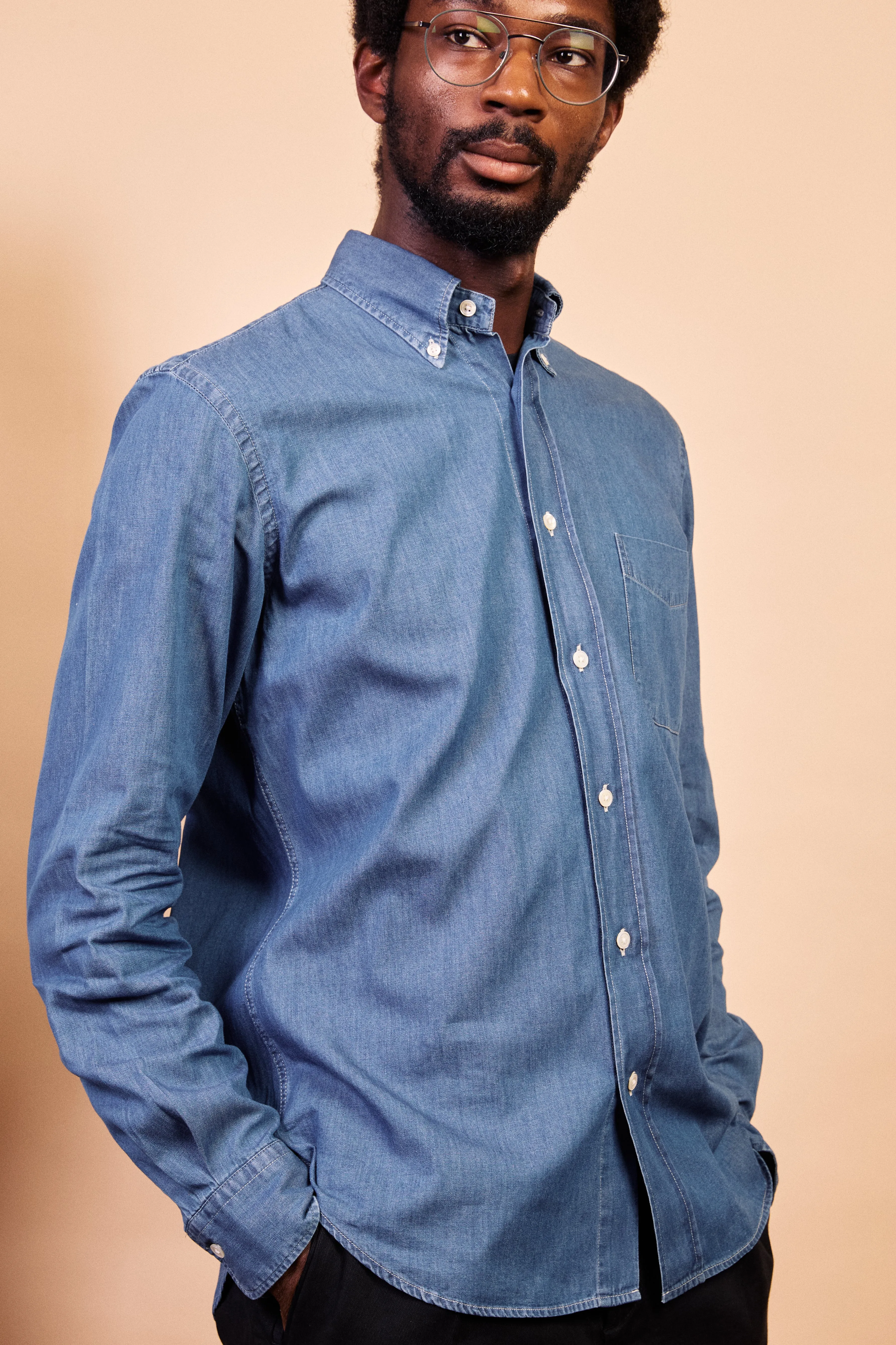 Pitt Cotton Shirt - Indigo