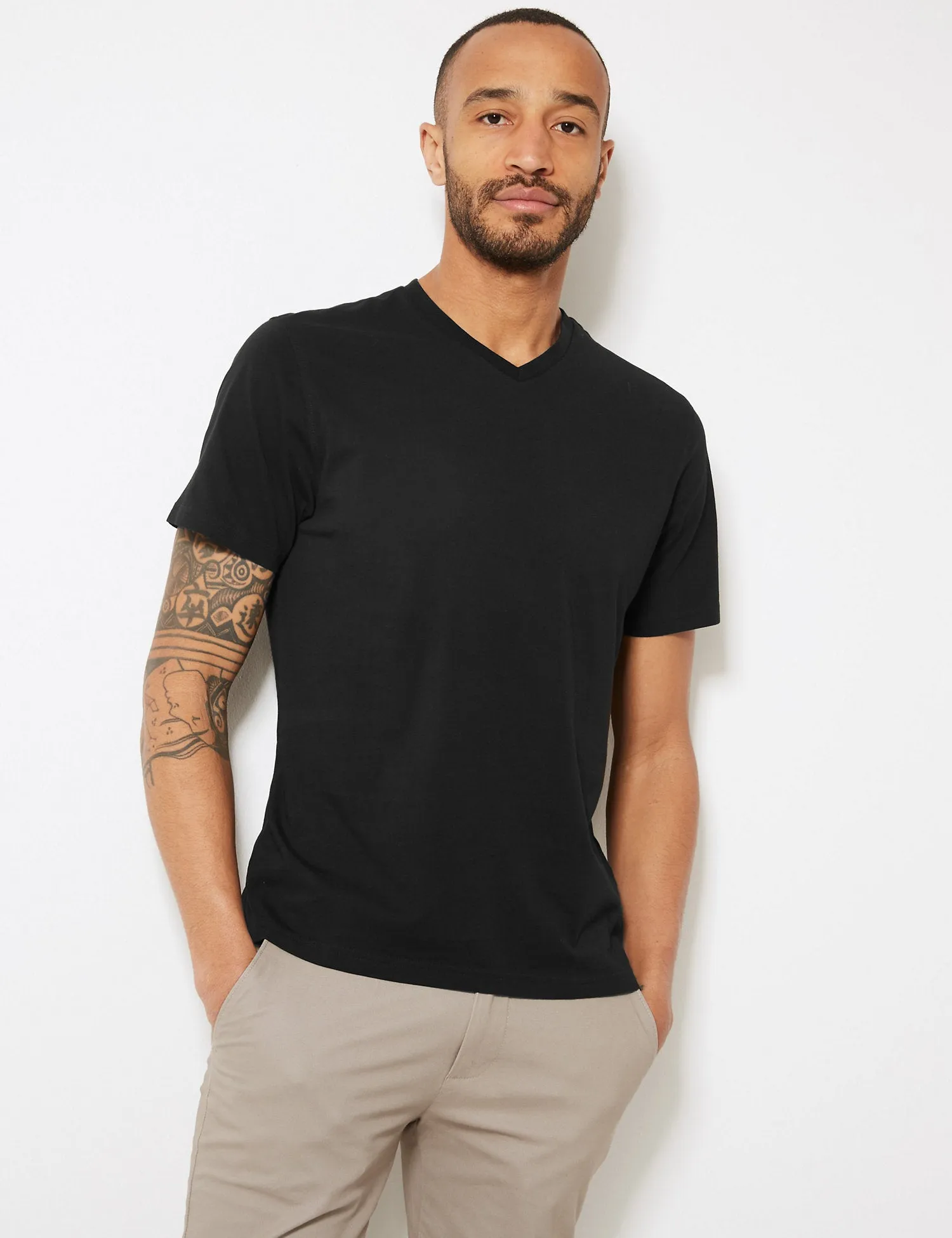 Pure Cotton V-Neck T-Shirt