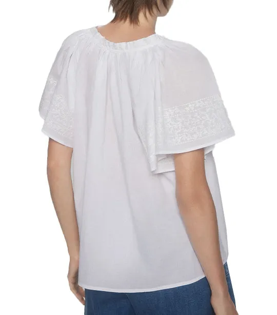 Short Sleeve Blouse White