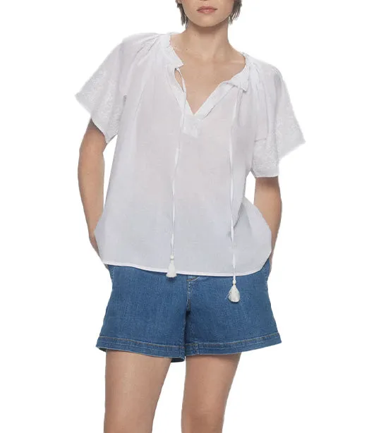 Short Sleeve Blouse White