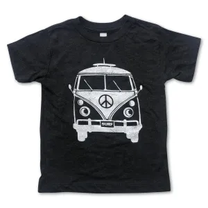 Sol Baby Peace Surf Bus Smoke Black Tee