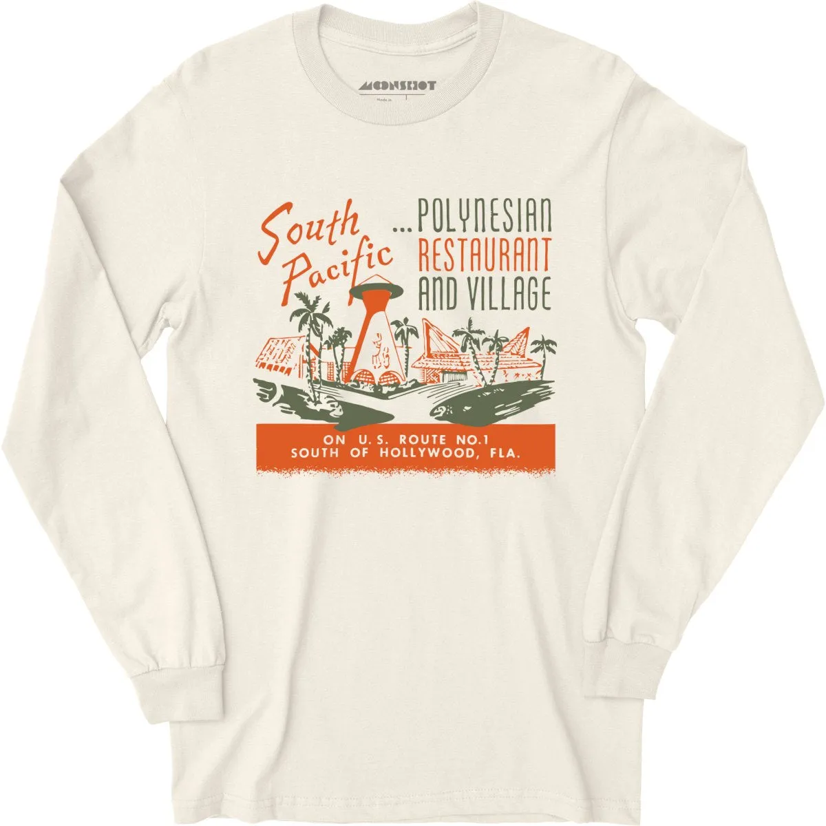 South Pacific - Hallandale Beach, FL - Vintage Tiki Bar - Long Sleeve T-Shirt