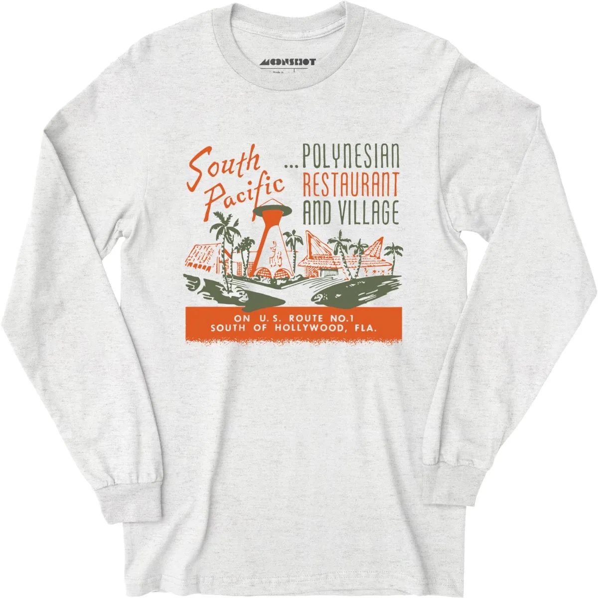 South Pacific - Hallandale Beach, FL - Vintage Tiki Bar - Long Sleeve T-Shirt