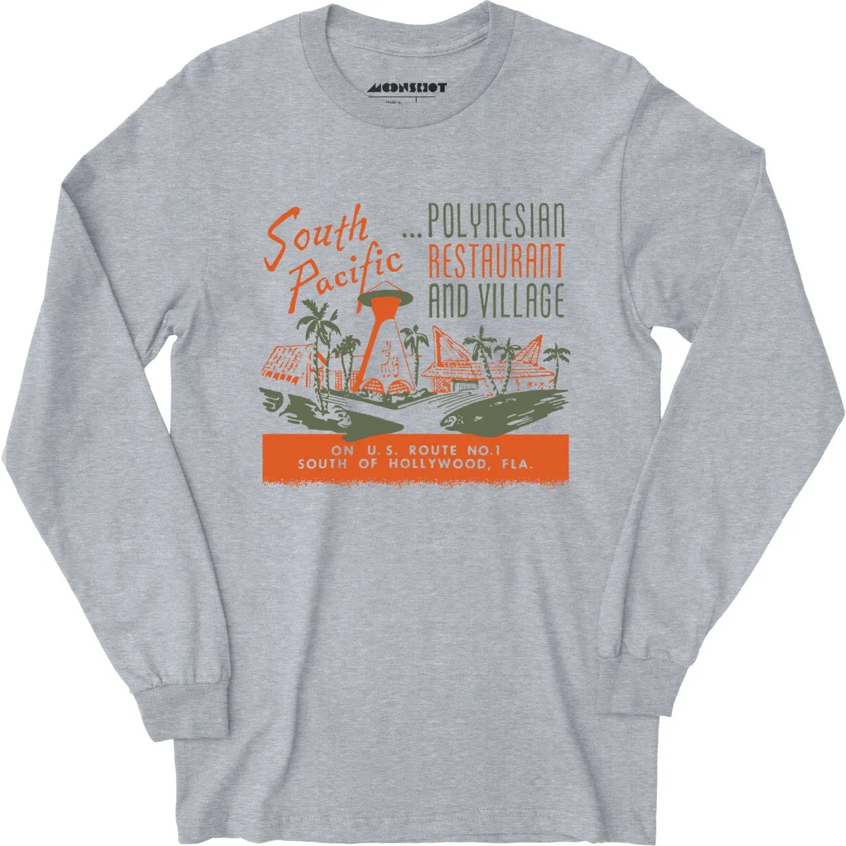 South Pacific - Hallandale Beach, FL - Vintage Tiki Bar - Long Sleeve T-Shirt