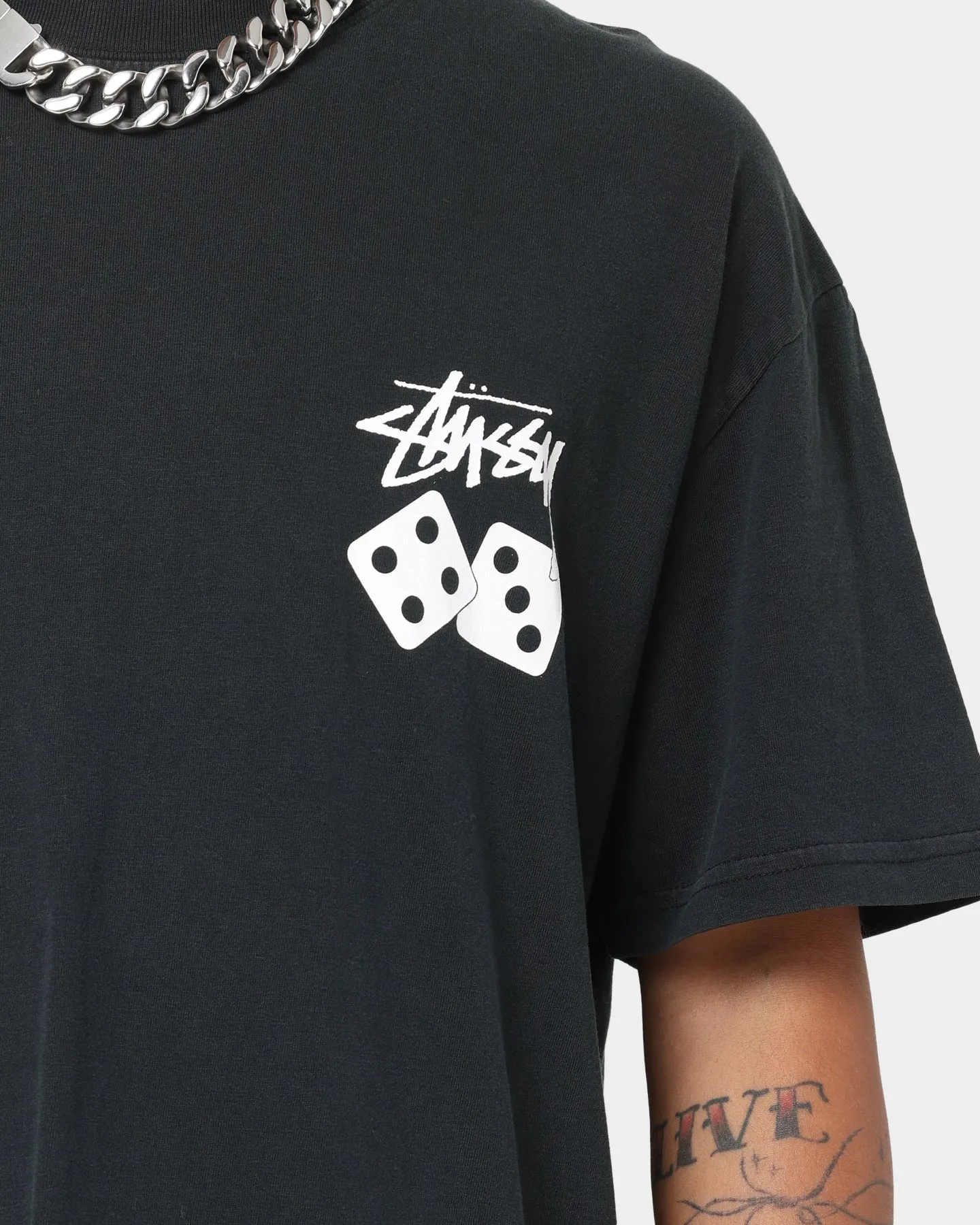 Stussy Dice 50/50 T-Shirt Pigment Black