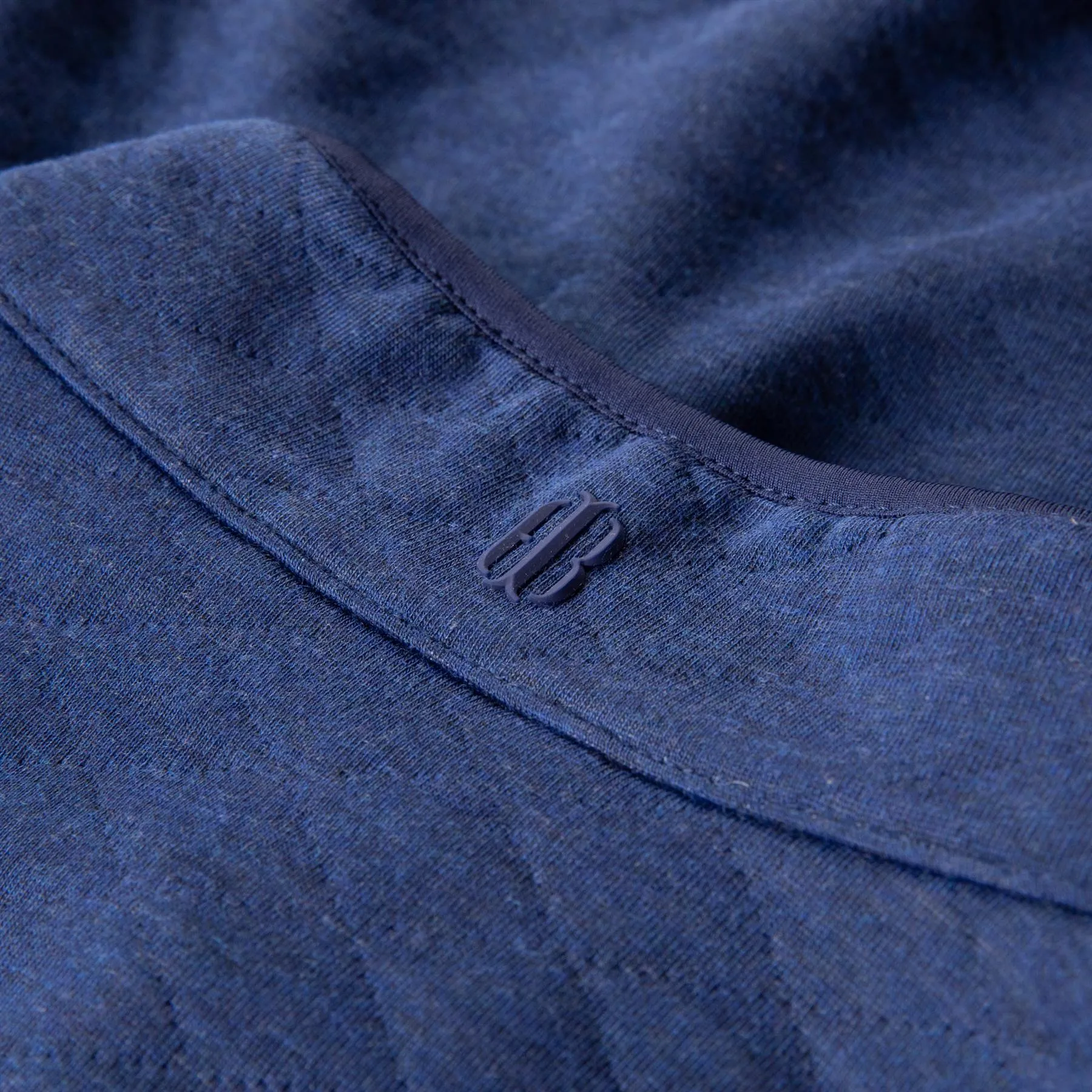 The Sullivan Snap Button Mid Layer Heathered Atlantic - SS24