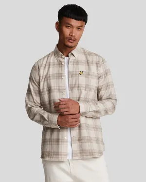 Tonal Check Flannel Shirt