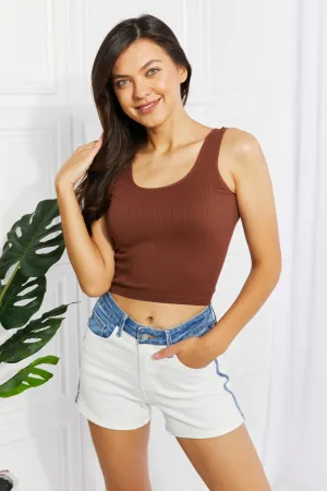 Two-in-One Reversible Seamless Tank in Coffee