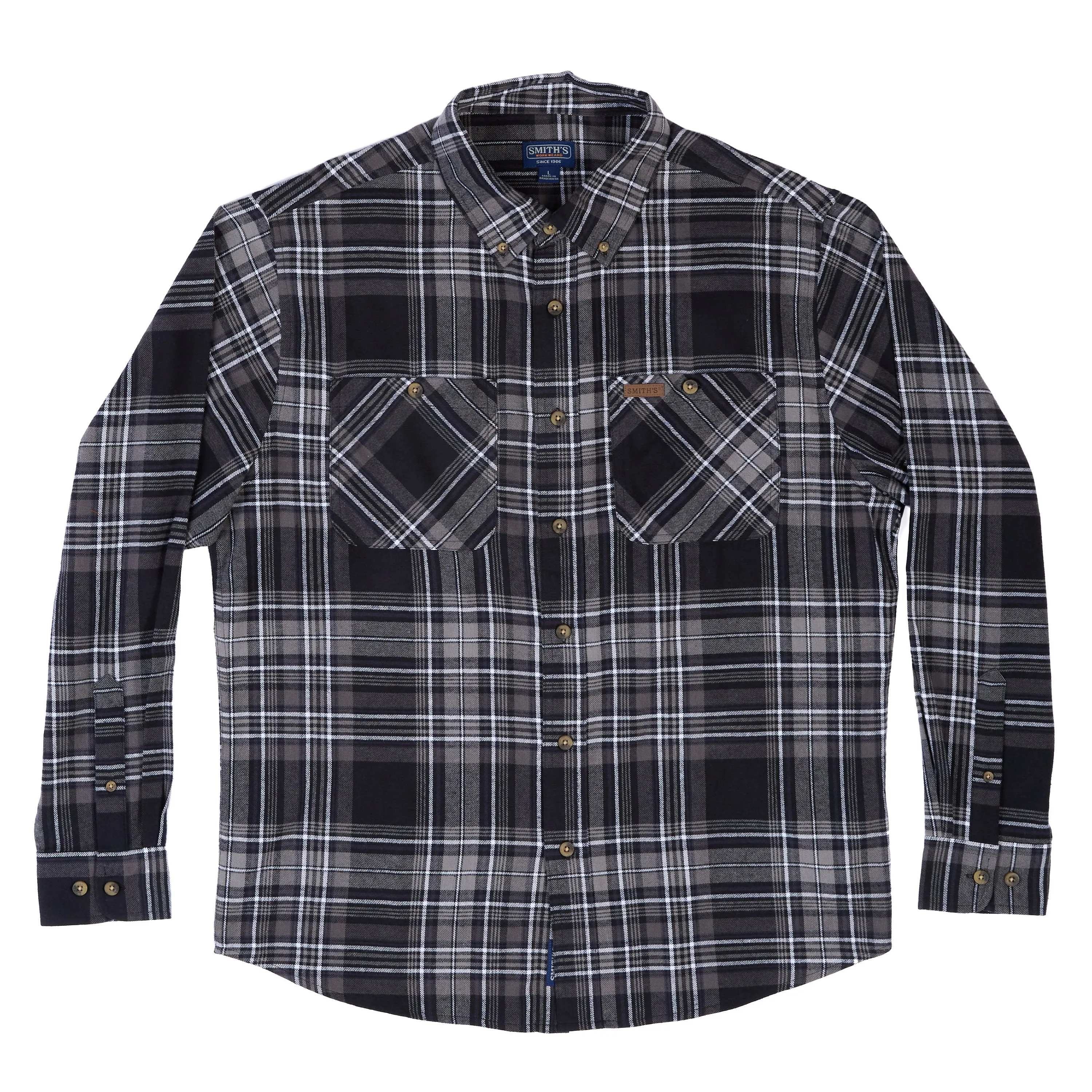 TWO-POCKET BUTTON DOWN FLANNEL SHIRT