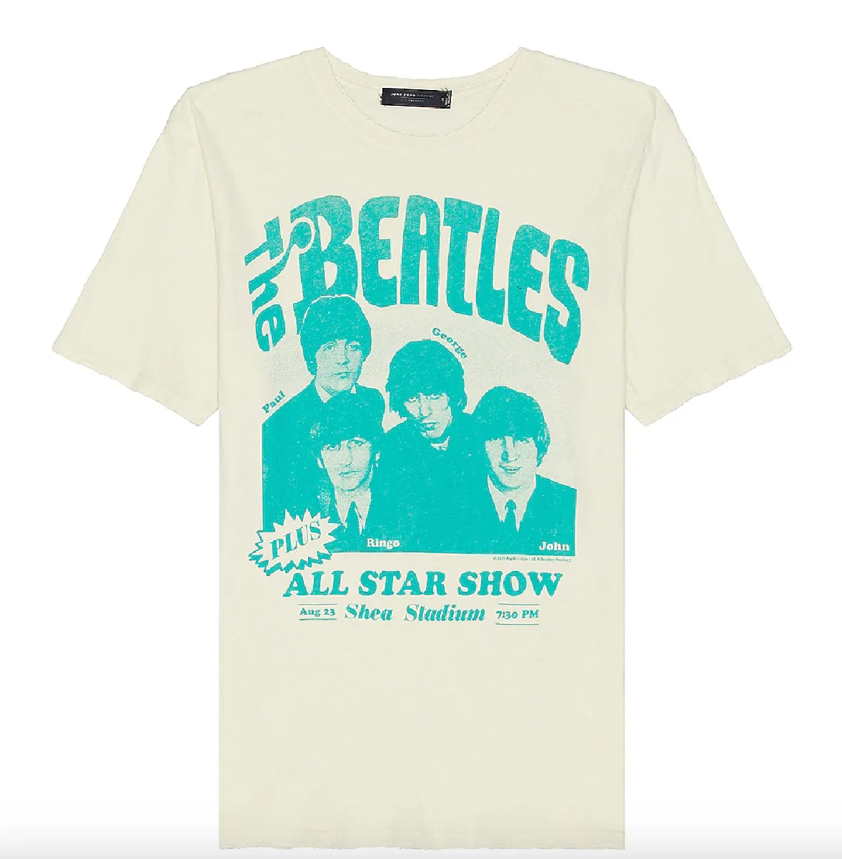 Unisex The Beatles All Star Show Vintage Graphic Tee