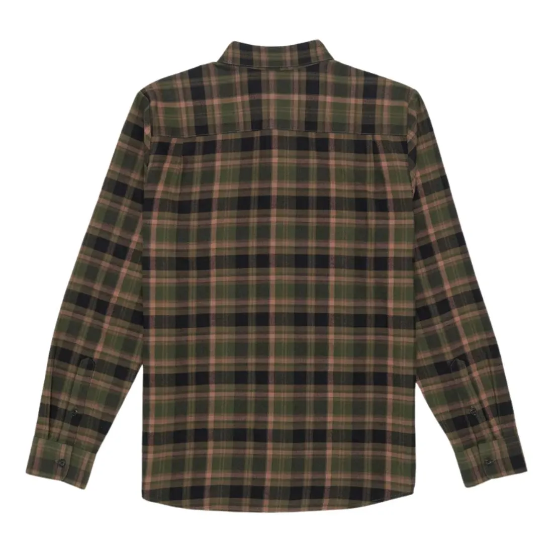 Volcom Men's Caden Plaid Long Sleeve Shirt A0542406 - Squadron Green