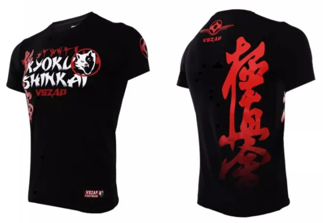 Vszap Kyokushin Karate VT019 Muay Thai Boxing T-Shirt S-4XL Black