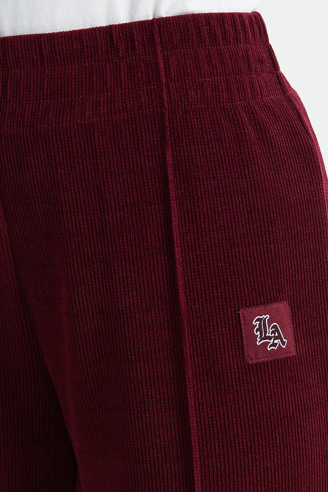 Women Burgundy Plain Joggers