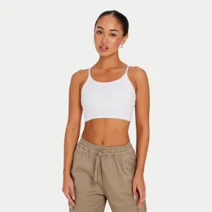 Womens Essential Crop Top - White